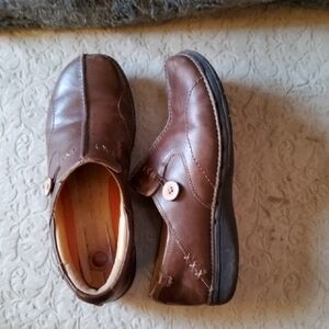 Clarks Brown Leather Women's Loafers